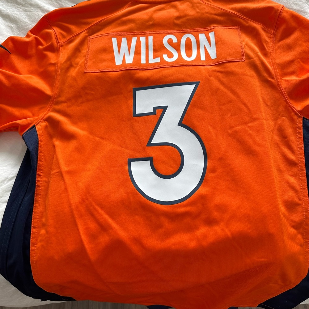 NFL Broncos Russell Wilson Game Jersey - Orange, M